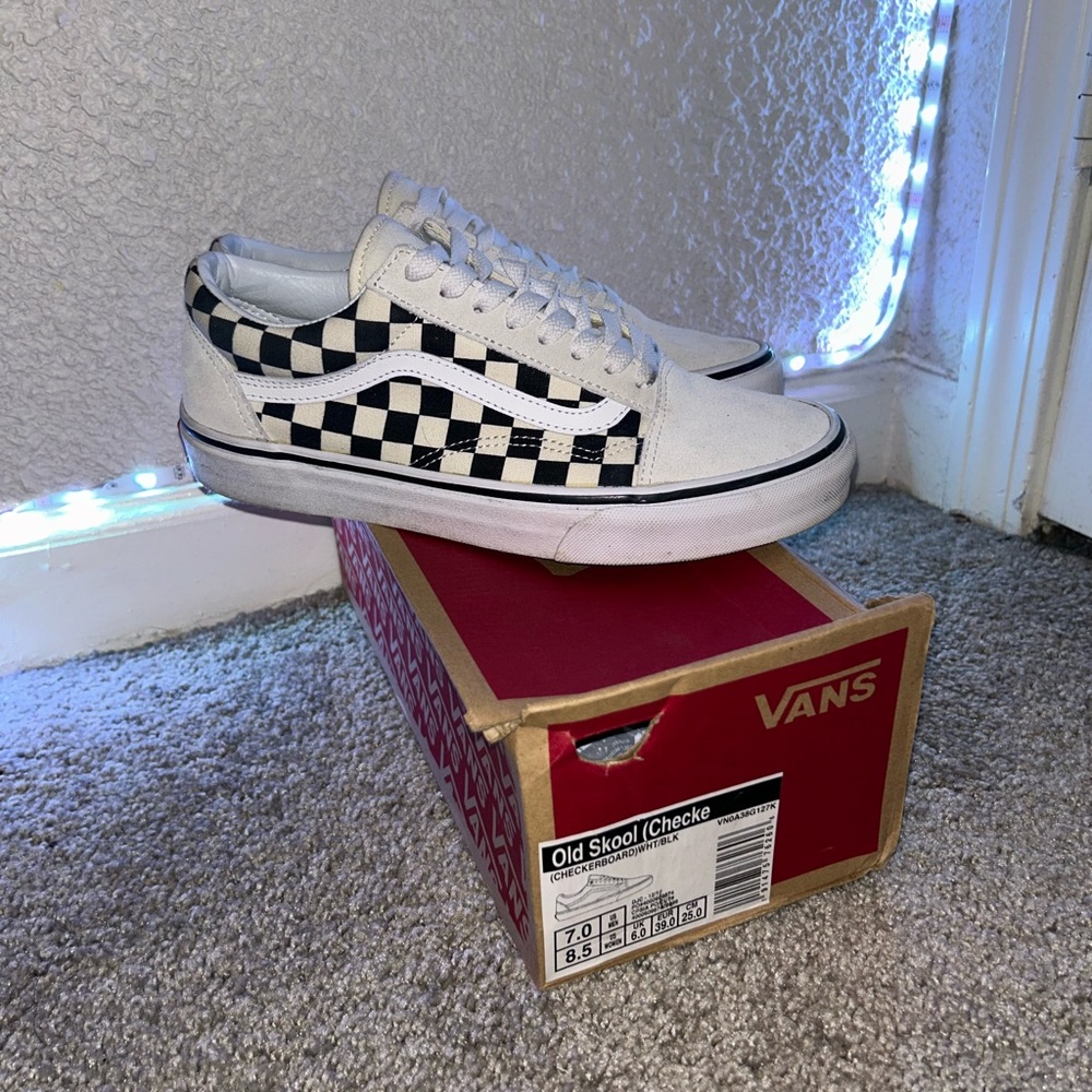 Old Skool CHECKERBOARD White/Blk